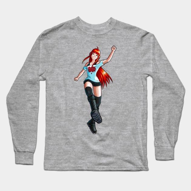 Persona 5 Futaba Sakura Long Sleeve T-Shirt by Pen Pressure